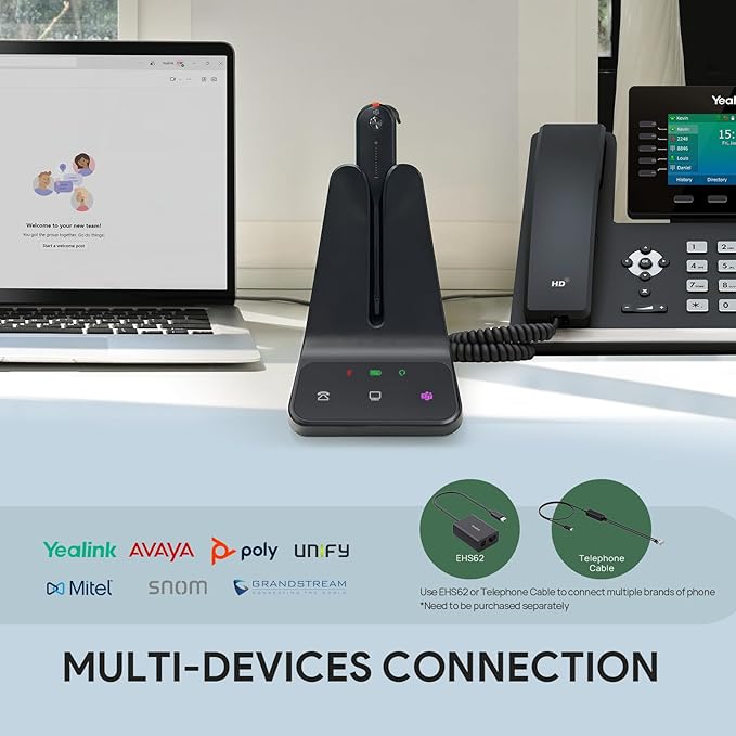 Yealink Teams Dect Headset WH63 E2 Mono