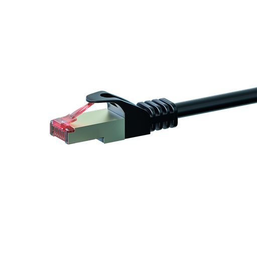 [NW-schwarz-1m-CAT6] CAT 6 Netzwerkkabel LSOH-S/FTP-1 Meter-schwarz